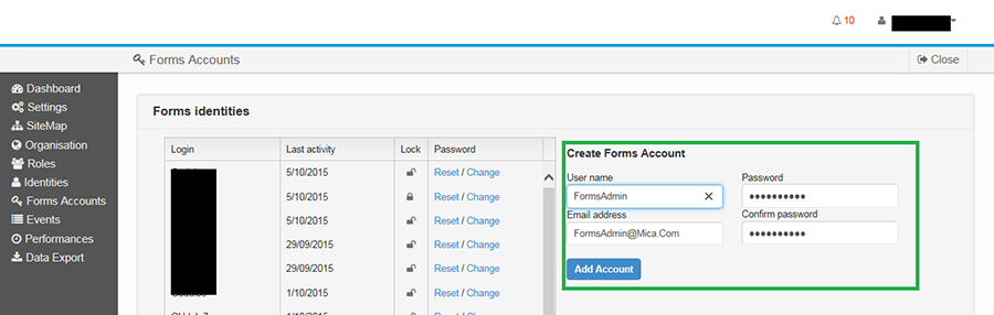 Forms Admin 2